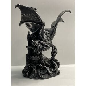 De Capoli Dragon Castle Statue Collectible Mythical Magical Dragon Decor